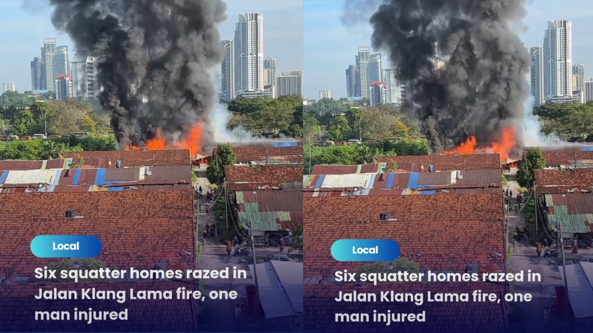 吉隆坡清晨火灾：六间非法木屋被烧毁 